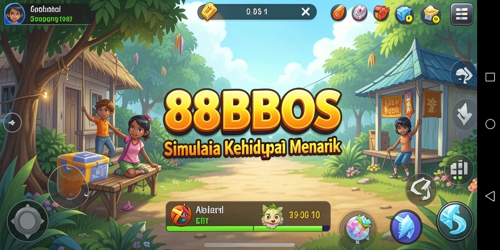Tangkapan layar gameplay 88BOS menampilkan aktivitas simulasi yang seru.