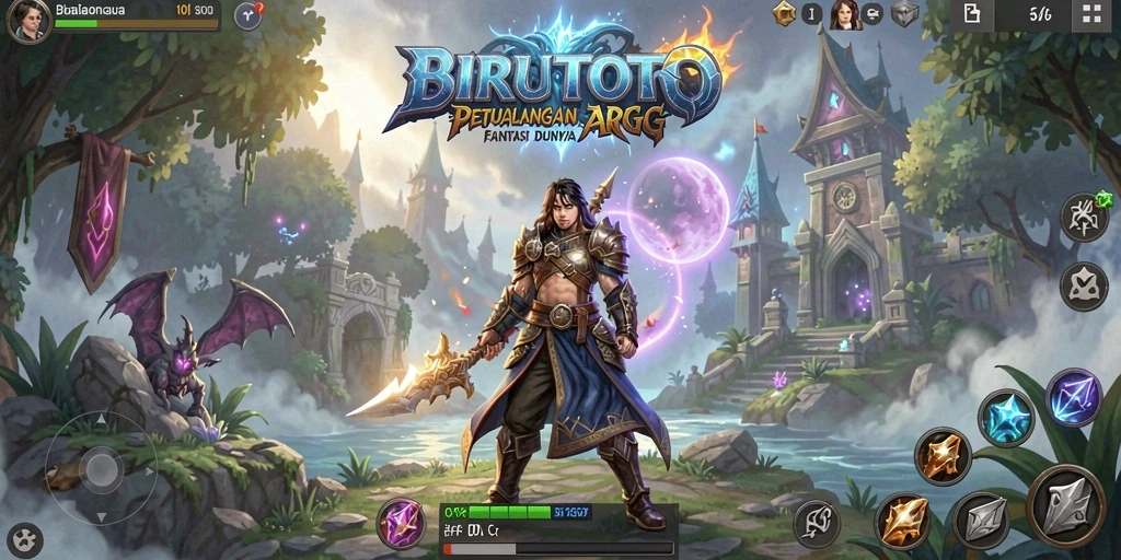 Tangkapan layar gameplay ARPG yang menampilkan pertarungan epik dan petualangan seru.