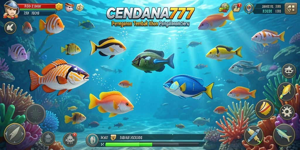 Gameplay seru CENDANA777 saat menangkap berbagai jenis ikan.