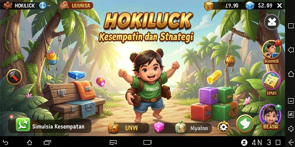 Tampilan gameplay HOKILUCK yang penuh strategi dan keputusan.