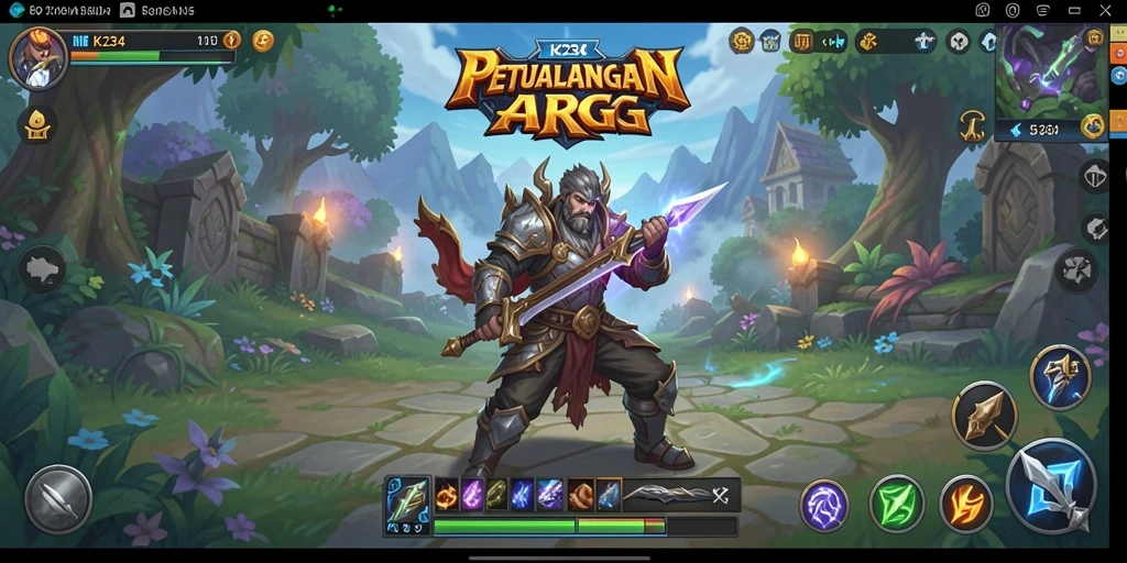 Tangkapan layar K234 menunjukkan pertarungan epik dalam dunia ARPG yang menawan.