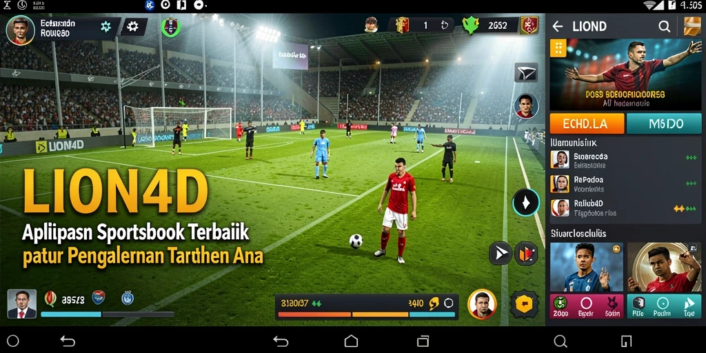 Tampilan layar utama LION4D dengan fitur taruhan olahraga.