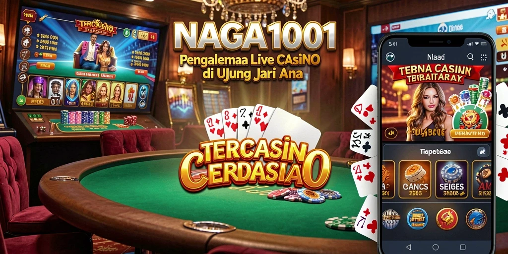 Screenshot gameplay NAGA1001 yang menampilkan dealer langsung dalam aksi.