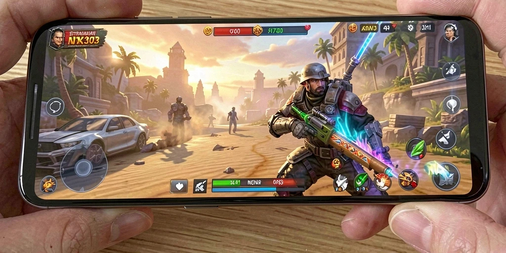 Tangkapan layar utama menunjukkan intensitas pertempuran dalam <strong>NX303</strong>.