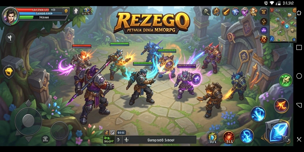 Tampilan gameplay seru di REZEGO, dunia MMORPG yang epik.
