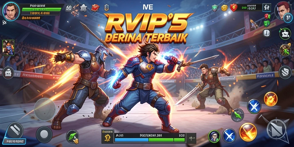 Screenshot utama RVIP5 menampilkan aksi pertempuran yang intens dan menegangkan.