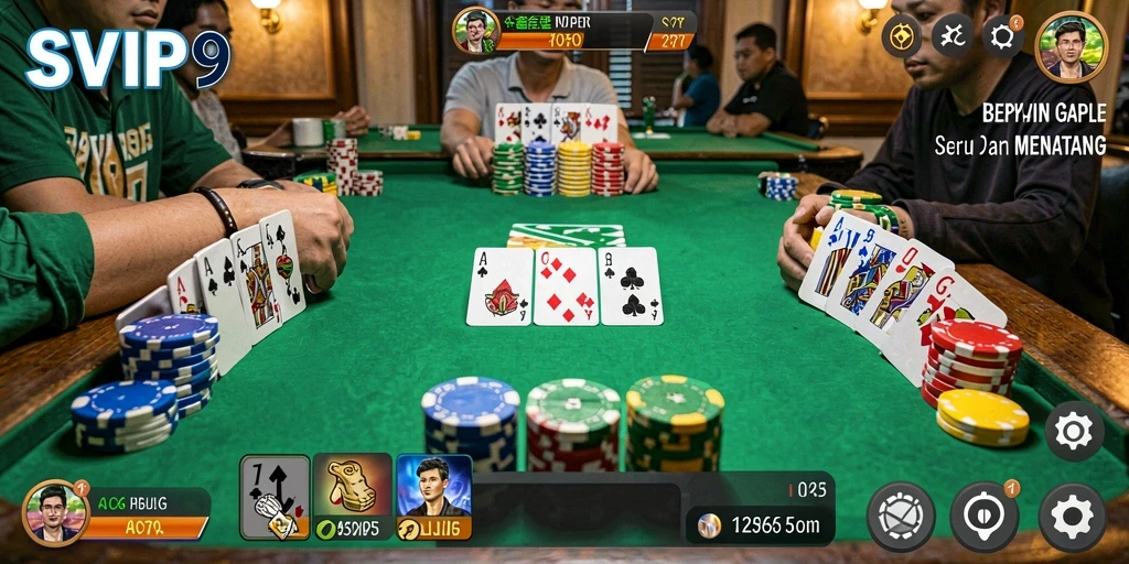 Tampilan gameplay seru Gaple di SVIP9.