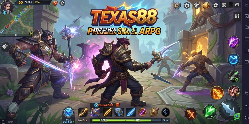Screenshot utama TEXAS88 menampilkan aksi seru dalam pertempuran ARPG.
