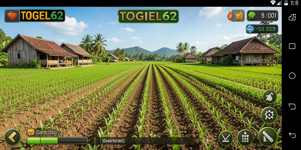 Tampilan menarik dari gameplay TOGEL62 saat bercocok tanam.