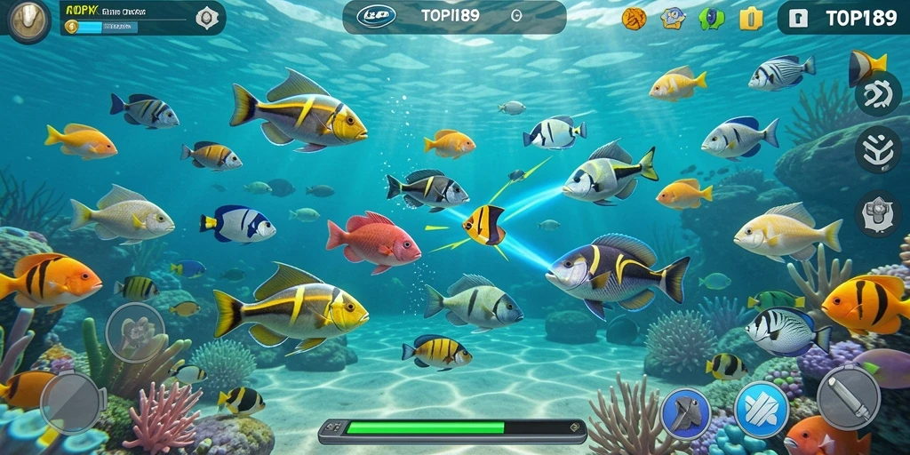 Screenshot utama game Tembak Ikan dengan aksi seru.